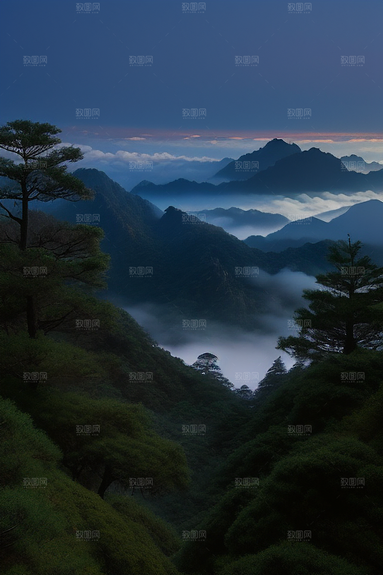 迎客松的美丽景色