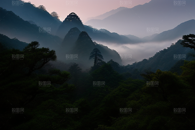 迎客松的美丽景色