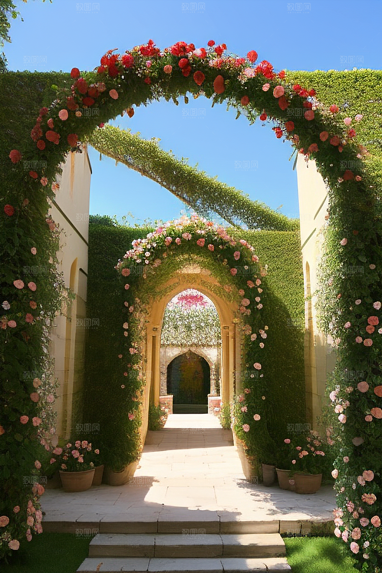 庄园里的拱门美景