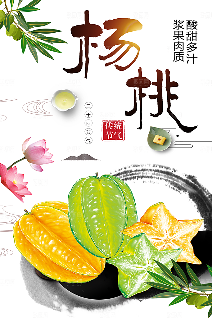 新鲜水果杨桃海报