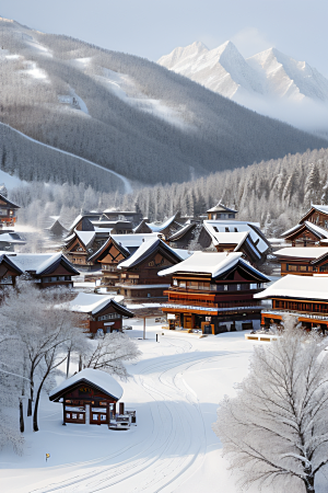 雄伟壮丽的中国雪乡