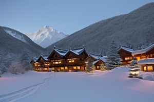 中国雪乡冰封世界的美丽风景