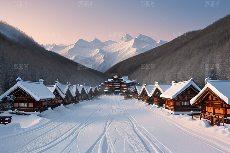 中国雪乡冰封世界的美丽风景