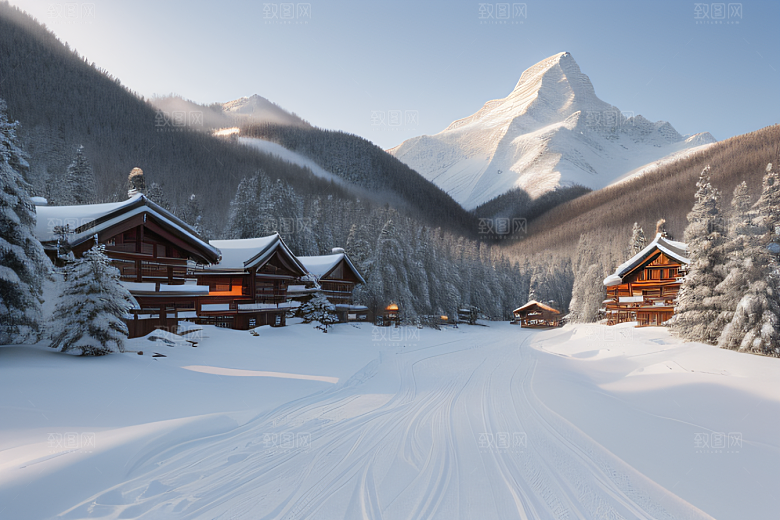 中国雪乡冰封世界的美丽风景
