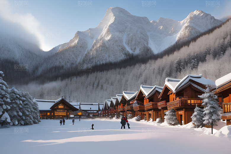 中国雪乡冰封世界的美丽风景