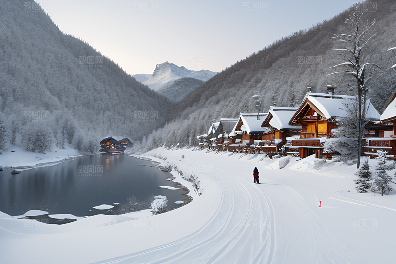 中国雪乡冰封世界的美丽风景