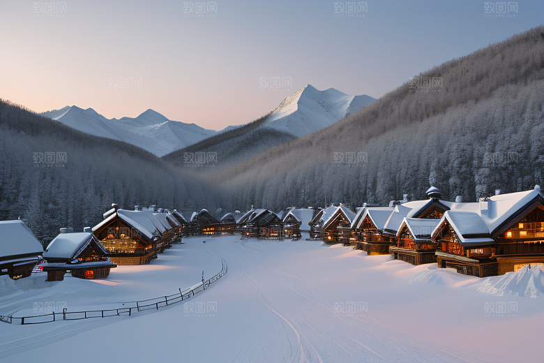 中国雪乡冬季独特的旅游胜地