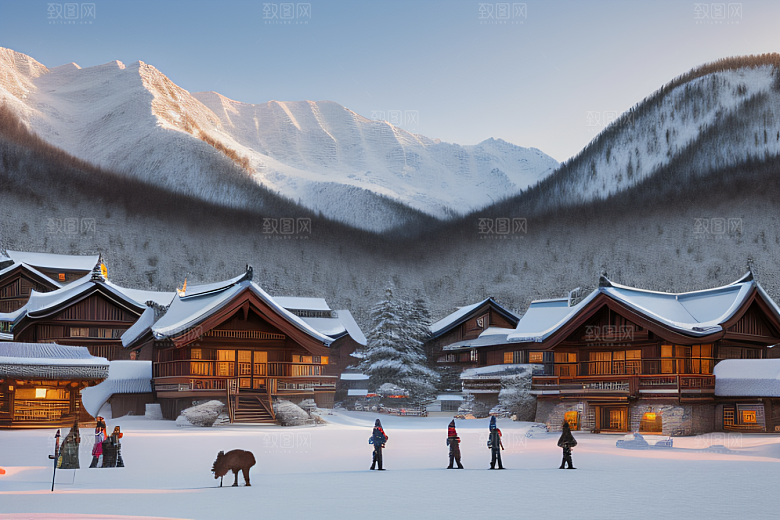 中国雪乡冬季独特的旅游胜地