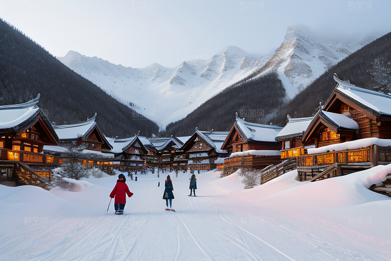 中国雪乡冬季独特的旅游胜地