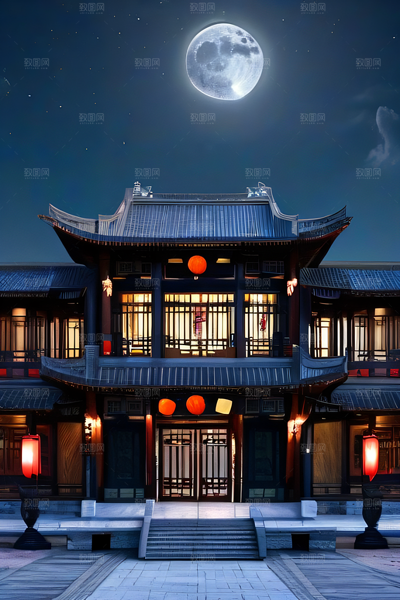 绘画艺术中国宫殿壮丽全景虚拟呈现