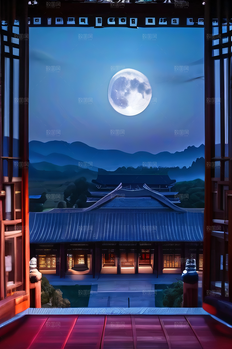 绘画艺术中国宫殿壮丽全景虚拟呈现