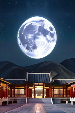 月夜佳景中华宫殿壮丽虚拟呈现