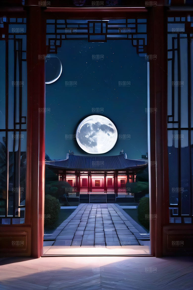 月夜佳景中华宫殿壮丽虚拟呈现
