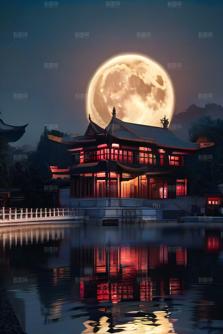 月夜佳景中华宫殿壮丽虚拟呈现
