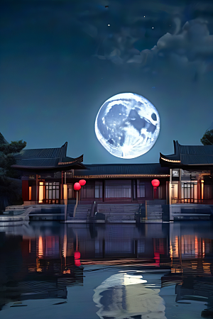 月明如水壮丽中国宫殿艺术之美
