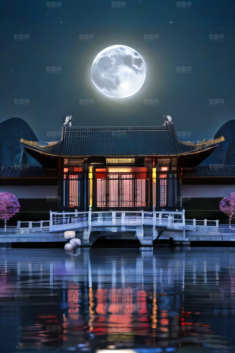 月明如水壮丽中国宫殿艺术之美