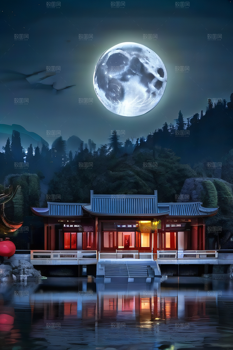 月明如水壮丽中国宫殿艺术之美