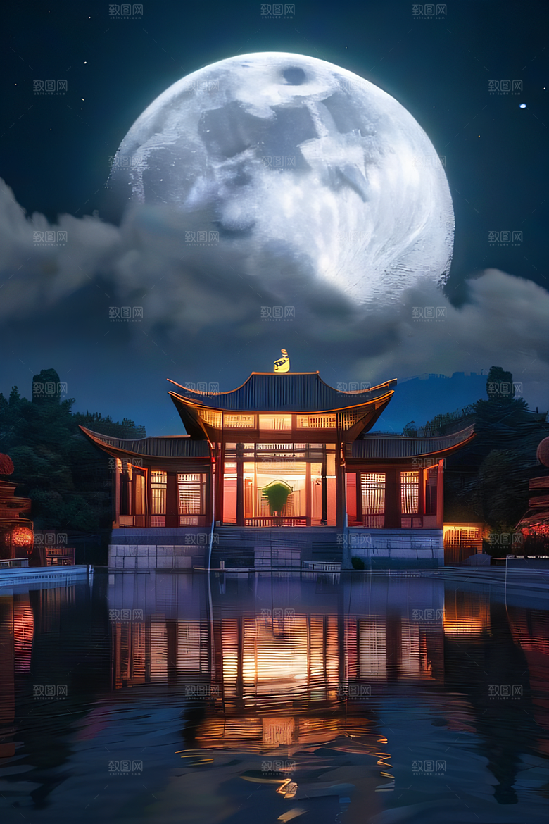 月明如水壮丽中国宫殿艺术之美