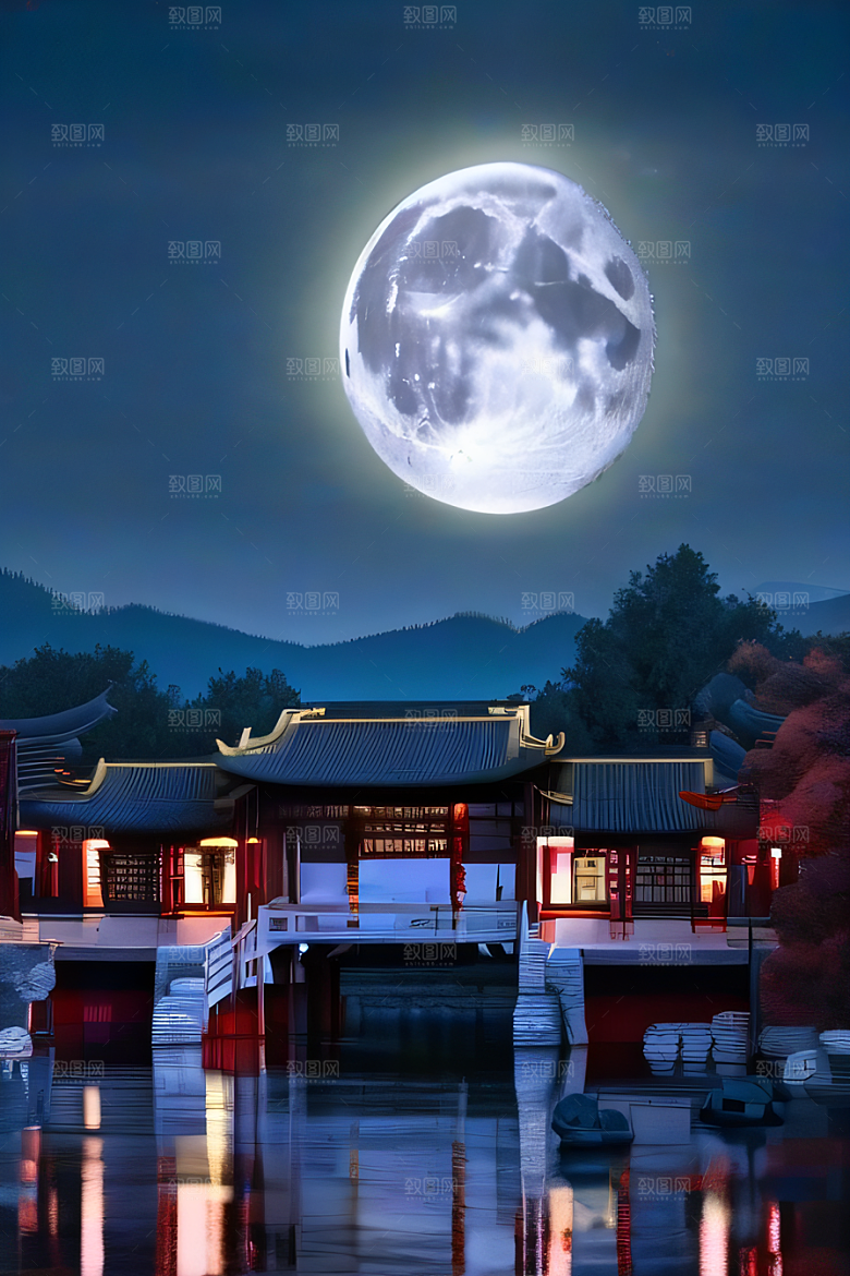月明如水壮丽中国宫殿艺术之美