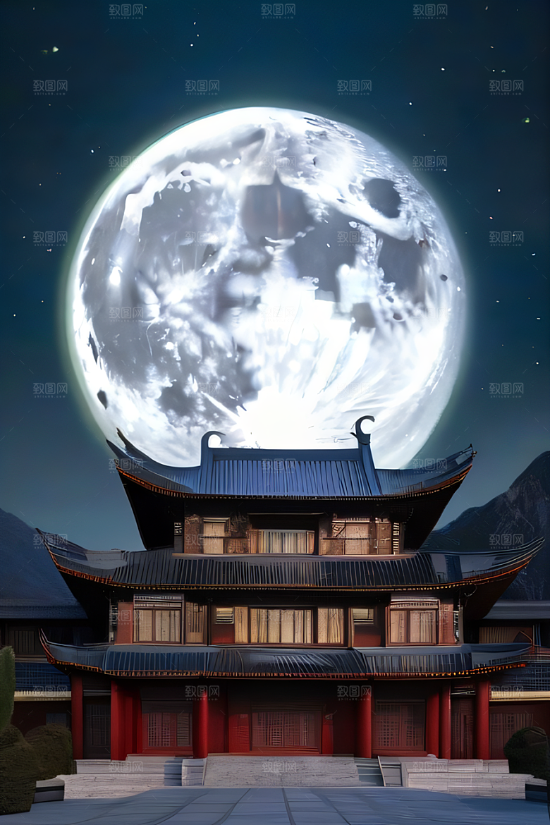 月明如水壮丽中国宫殿艺术之美
