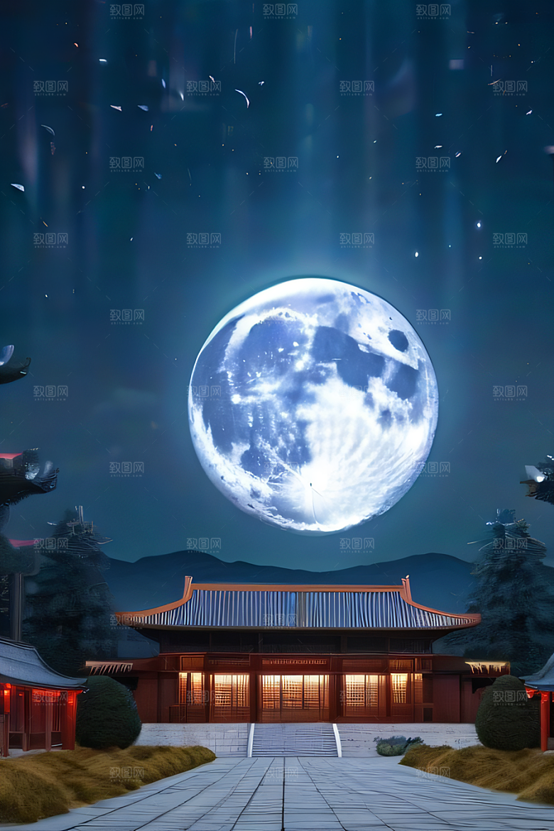 月色如银华丽中国宫殿艺术之站