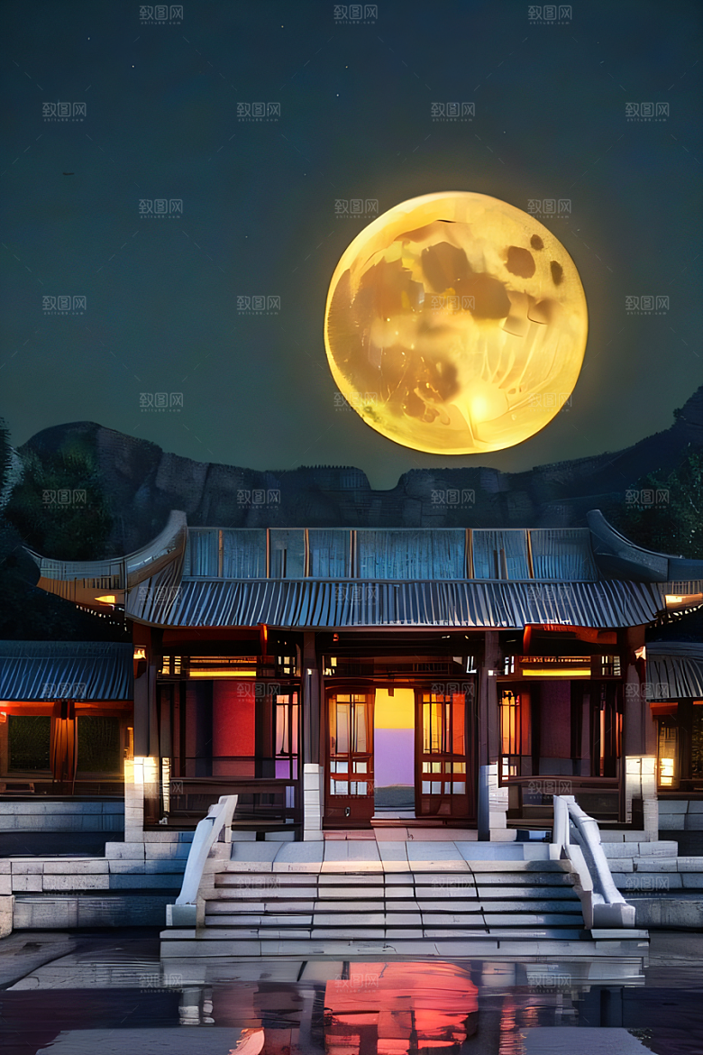 月色如银华丽中国宫殿艺术之站