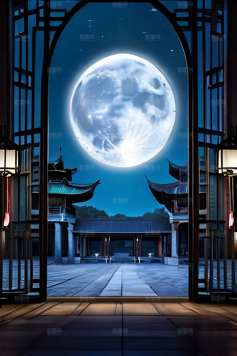 月色如银华丽中国宫殿艺术之站