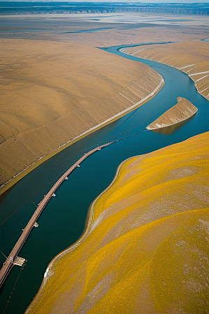 黄河入海流的自然奇观