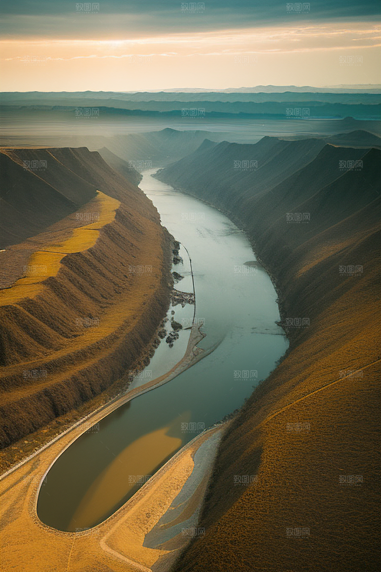黄河入海流的诗意画面