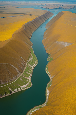 黄河入海流的壮观景象