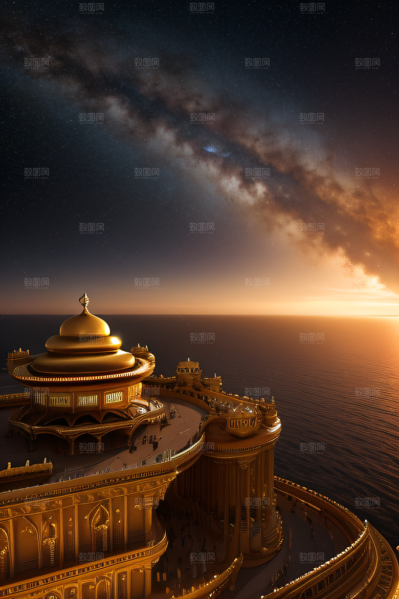 神秘的海洋之宫金光闪耀