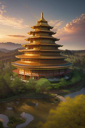 梦幻宫殿金光闪耀超高清像素