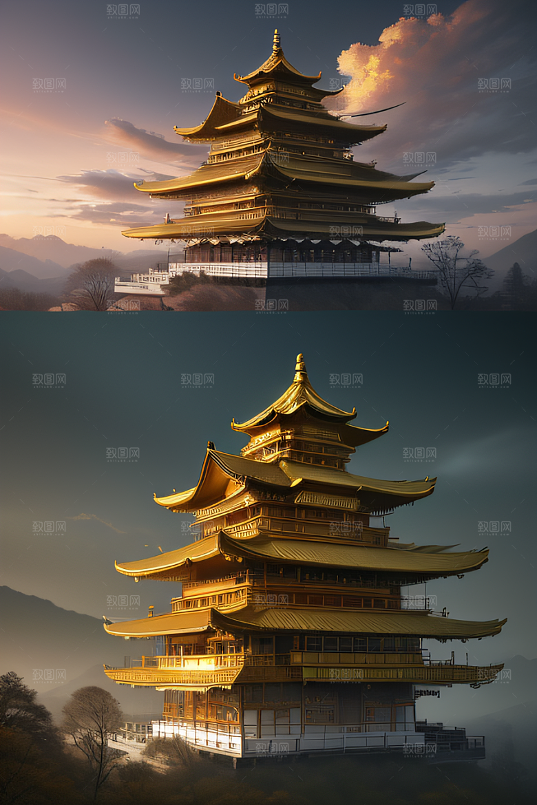 天空中舞动的黄金春宫