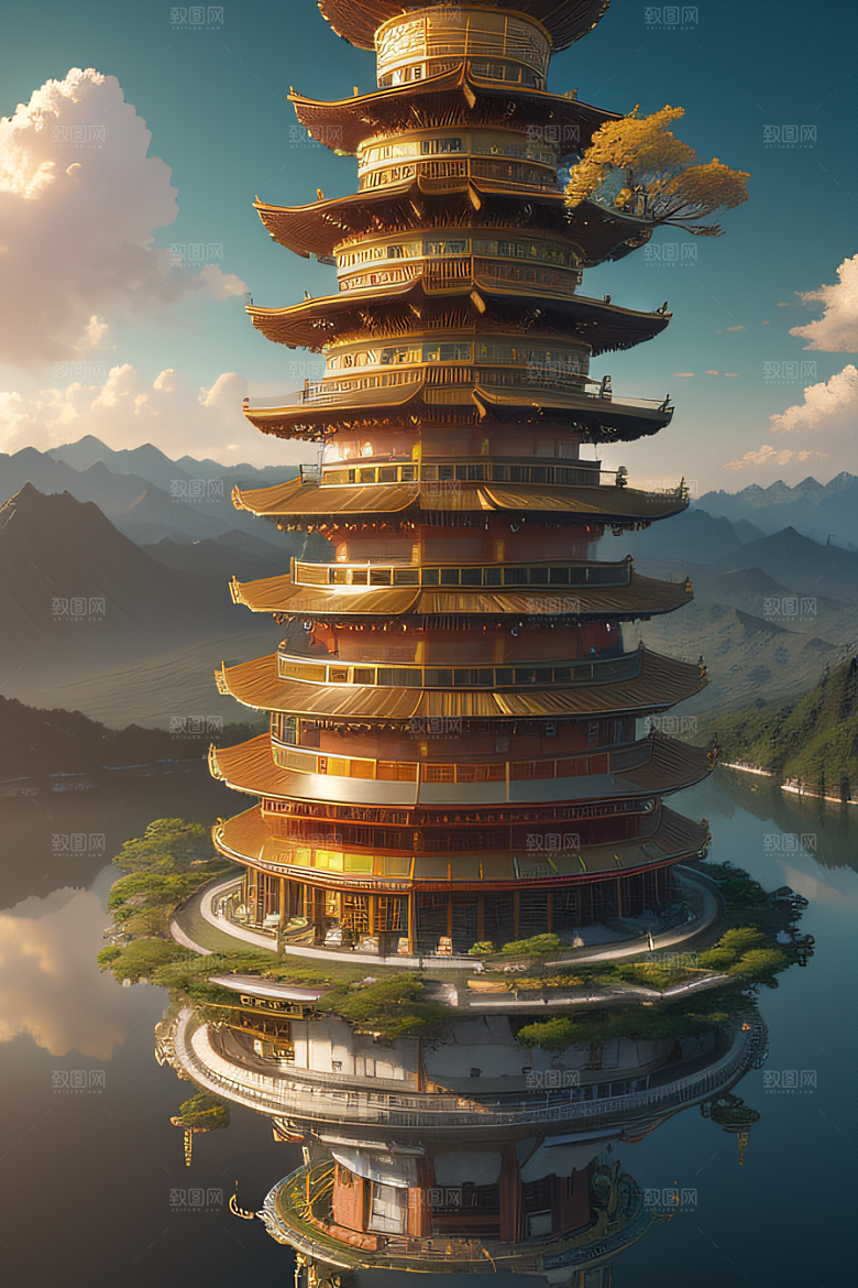 天空中舞动的黄金春宫