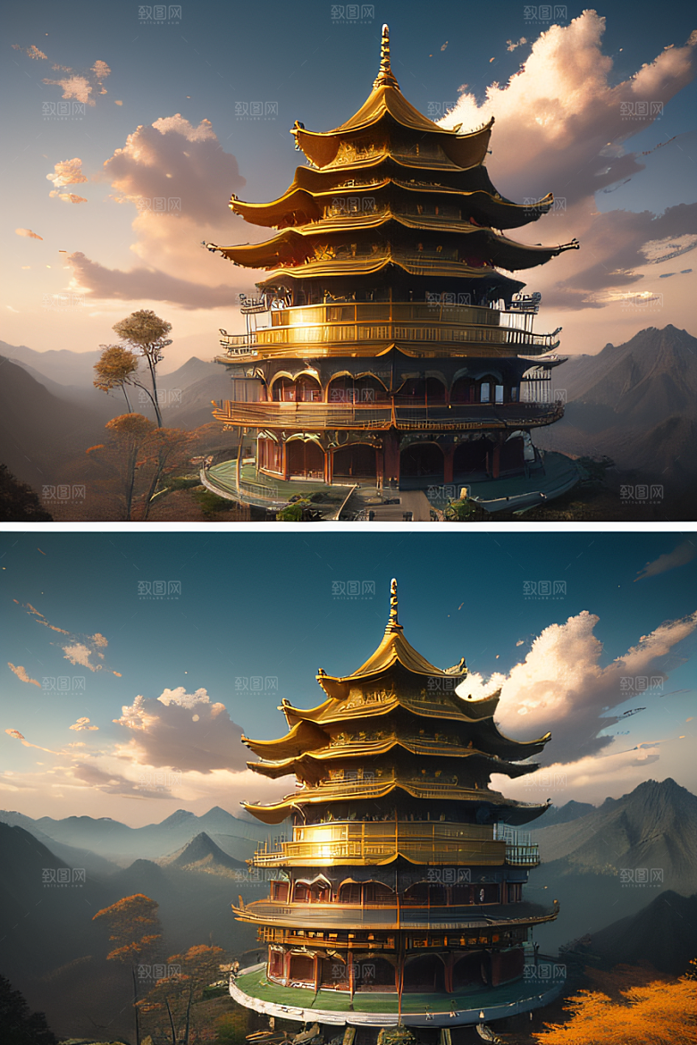 天空中舞动的黄金春宫