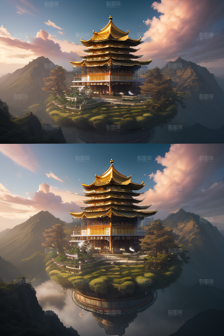 天空中舞动的黄金春宫