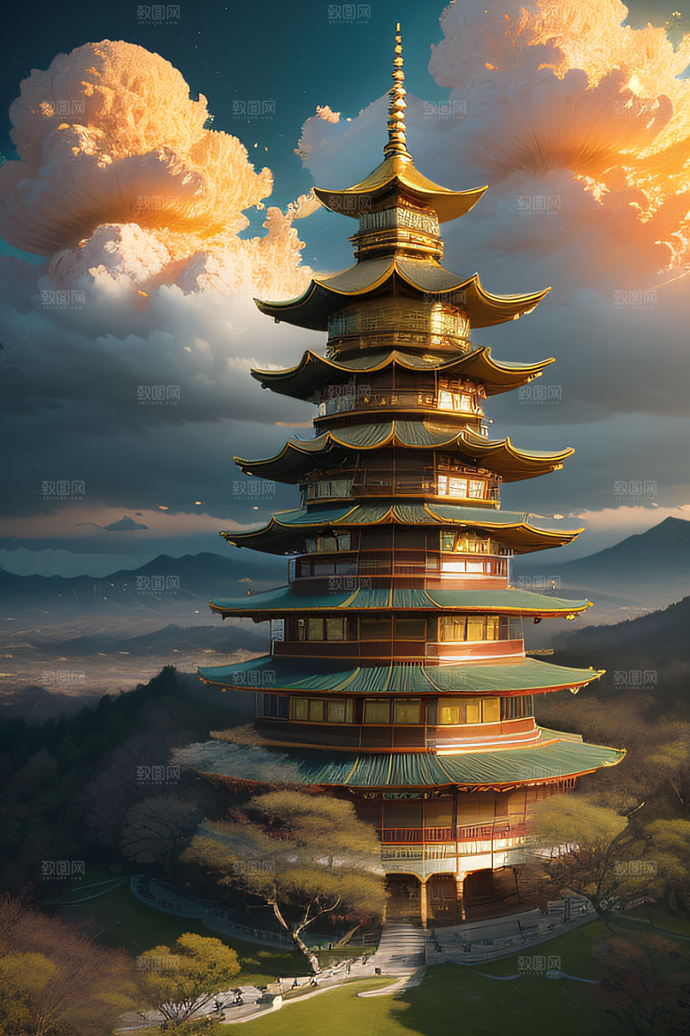 天空中舞动的黄金春宫