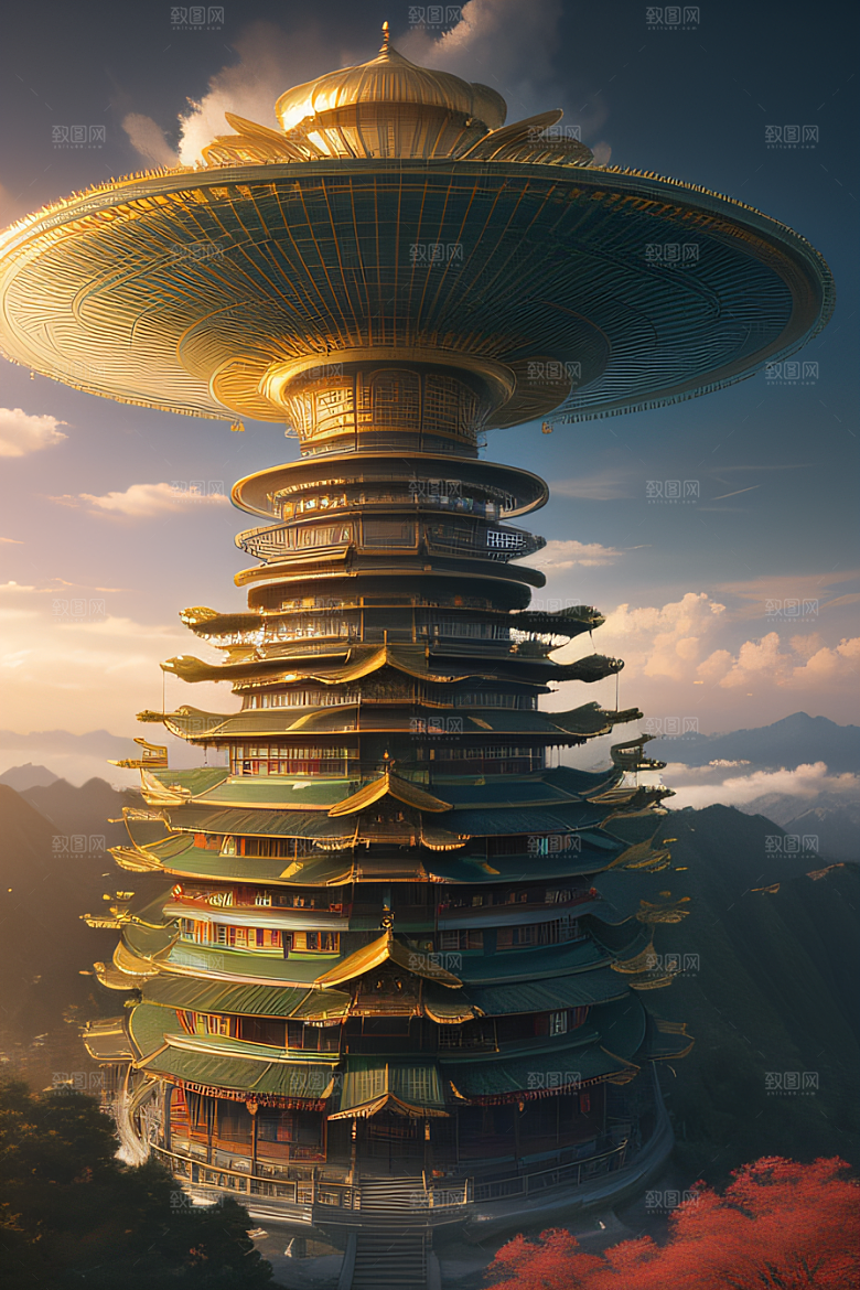 天空中舞动的黄金春宫