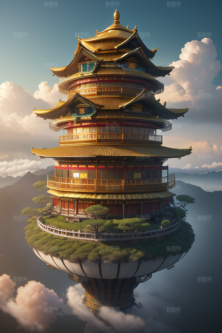 天空中舞动的黄金春宫