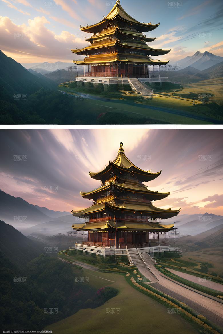 天空中舞动的黄金春宫