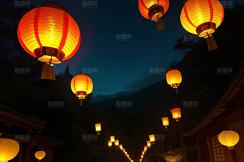 孔明灯祈福与情感寄托