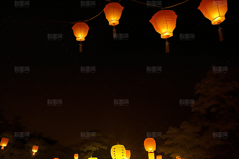 孔明灯祈福与情感寄托