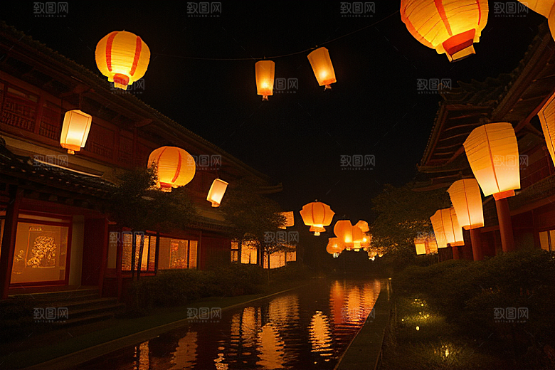 孔明灯祈福与情感寄托