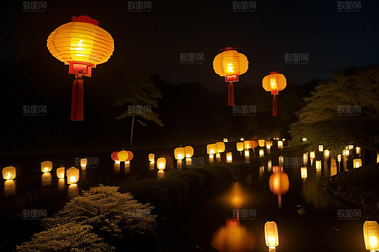 孔明灯祈福与情感寄托
