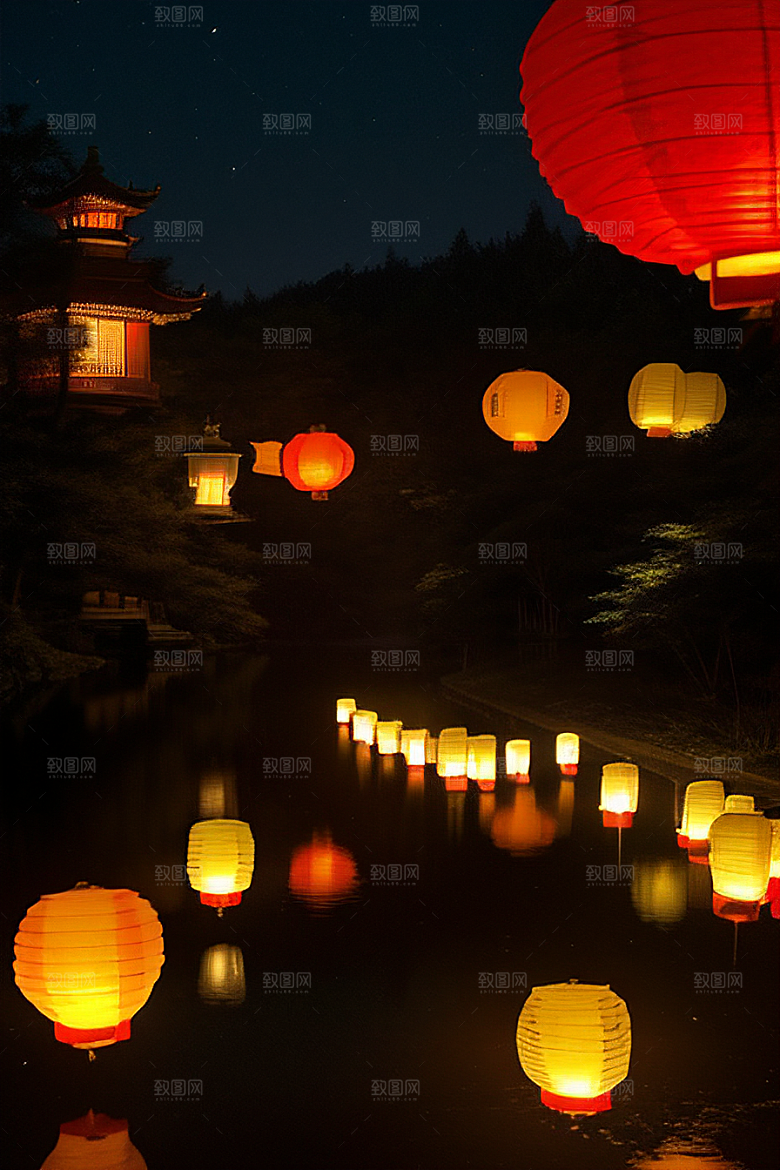 孔明灯祈福与情感寄托
