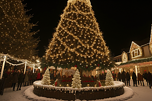 灯光圣诞树的多样形态