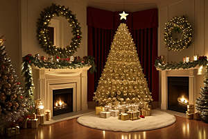 灯光圣诞树的多样形态