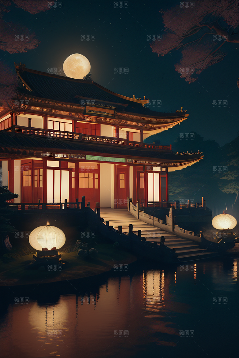 超清8K画面远观浮樱唯美如画
