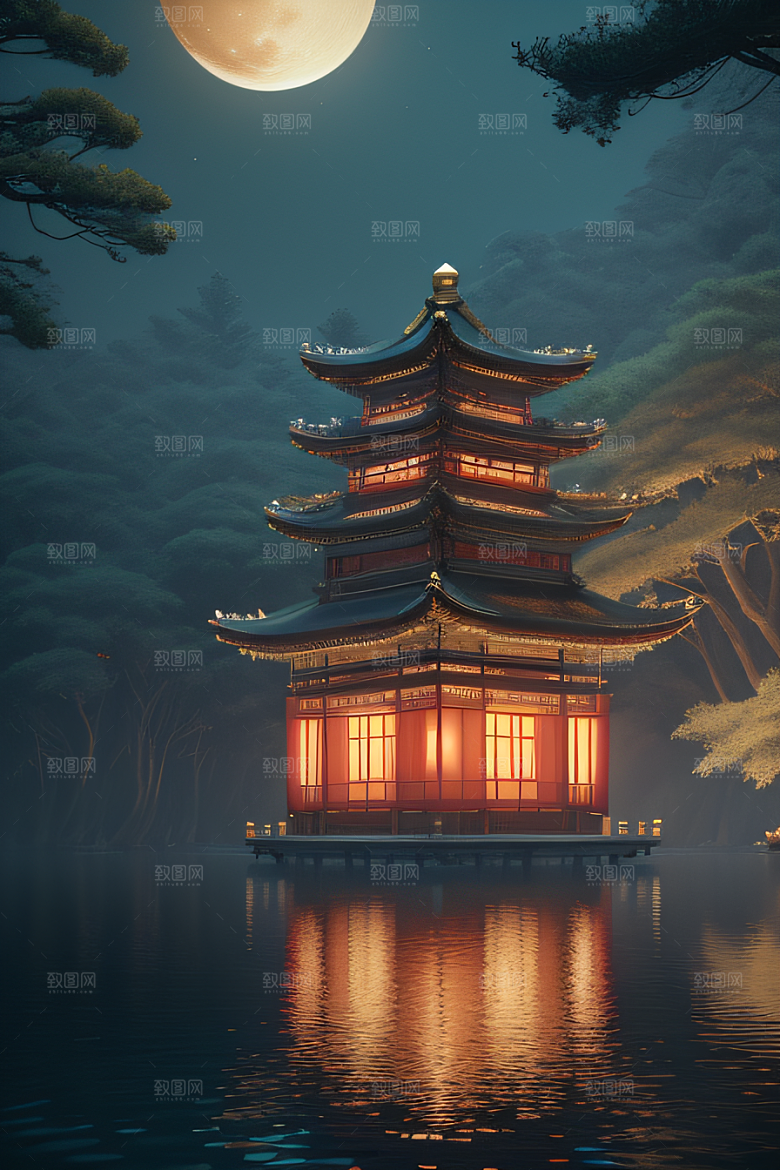 古风画卷醉人美景如诗如画