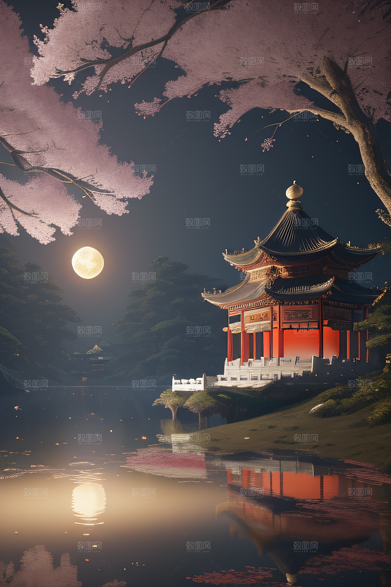 美丽宫殿柔和光芒温馨如梦